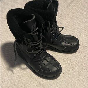 UGG Women's Black Winter Boots with Fur Lining